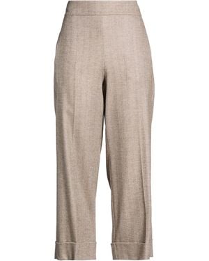 D.exterior Light Trousers Viscose, Wool, Polyester, Elastane - Natural