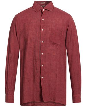 Massimo Alba Shirt Linen - Red