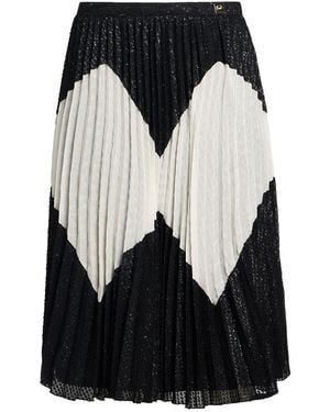 Roberto Cavalli Midi Skirt Polyester, Metallic Fiber - Black