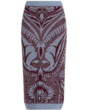 Etro Light Midi Skirt Wool - Purple