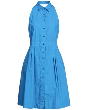 HER SHIRT HER DRESS Vestido midi - Azul