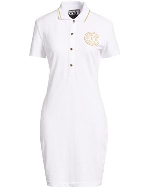 Versace Jeans Couture Mini Dress Cotton, Polyester, Elastane - White