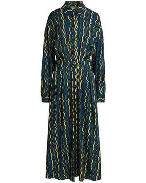 ALESSANDRO ENRIQUEZ Dark Maxi Dress Polyester, Elastane - Green