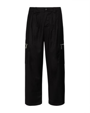 DISCLAIMER Trousers Polyester, Viscose, Elastane - Black
