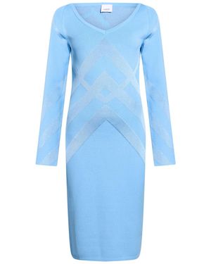 Burberry Midi Dress Viscose, Polyamide, Polyester, Elastane - Blue