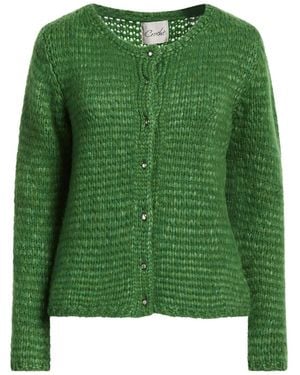 CROCHÈ Cardigan Merino Wool, Polyamide - Green