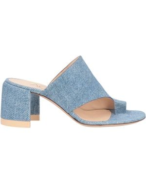 Agl Attilio Giusti Leombruni Thong Sandal Textile Fibres - Blue