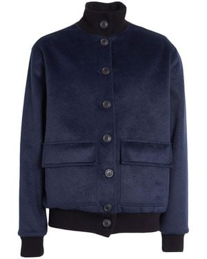 FILIPPO DE LAURENTIIS Midnight Jacket Virgin Wool, Elastane - Blue