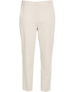 White Wise Ivory Pants Viscose, Nylon, Elastane - Natural