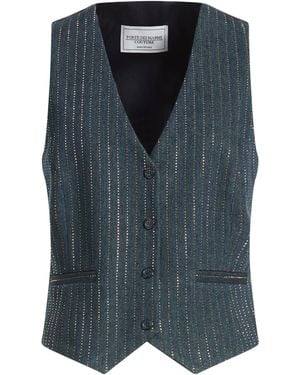 Forte Tailored Vest Cotton - Blue