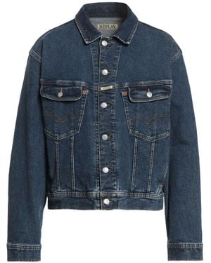 Replay Denim Outerwear Cotton, Elastane - Blue