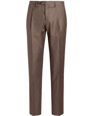 Lardini Taupe Pants Virgin Wool - Brown