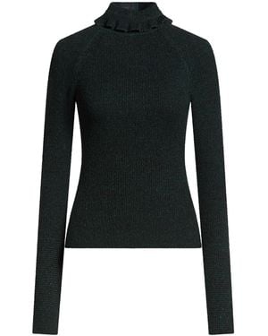 Alaïa Dark Turtleneck Wool, Silk, Polyamide - Black