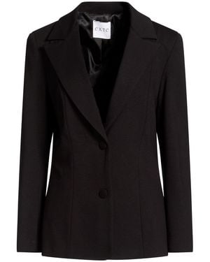 Exte Blazer Viscose, Nylon, Synthetic Fibres - Black