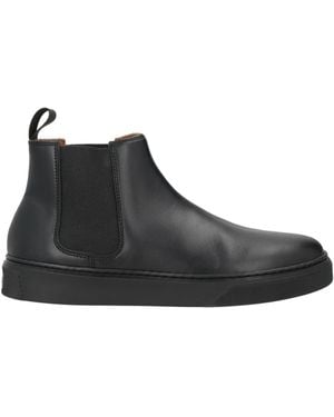 Frau Ankle Boots Leather, Textile Fibers - Black