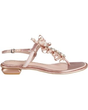 Luciano Barachini Thong Sandal Textile Fibres - Pink