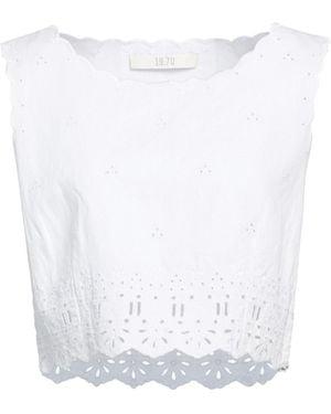 19.70 Nineteen Seventy Top Cotton, Linen - White