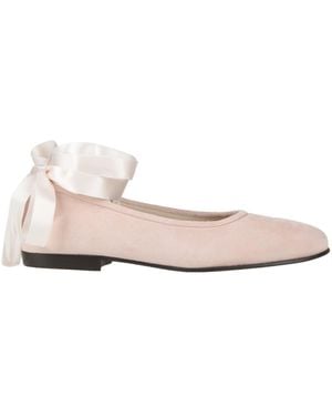 Bode Ballet Flats Leather, Textile Fibers - Pink