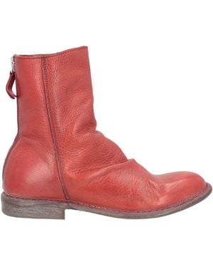 Moma Rust Ankle Boots Leather - Red