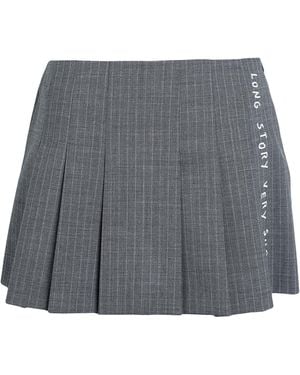 MAX&Co. Longveryshort Collaboration With Pietro Terzini Mini Skirt Polyester, Virgin Wool, Elastane - Grey