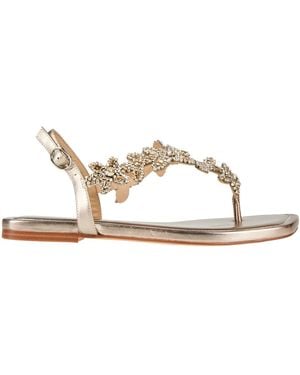Alma En Pena. Thong Sandals - Natural