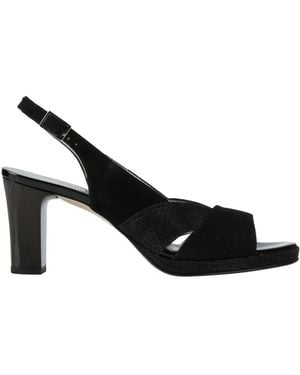 Vernissage Jewellery Sandals Leather, Textile Fibers - Black
