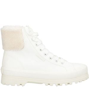 Superga Ankle Boots Leather, Synthetic Fibers - White