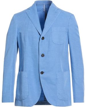 Incotex By Slowear Blazer Linen, Cotton - Blue