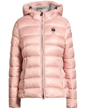 Blauer Pufferjacke & Daunenjacke - Pink