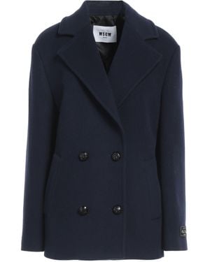 MSGM Coat Virgin Wool, Polyamide - Blue