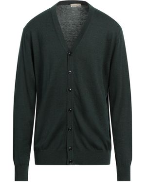 Cashmere Company Dark Cardigan Wool, Cashmere, Silk, Nylon - Green