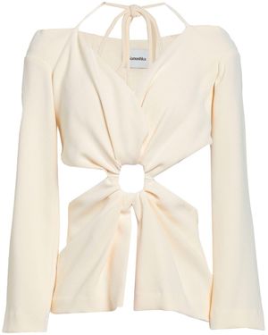 Nanushka Cream Top Acetate, Polyester - Natural