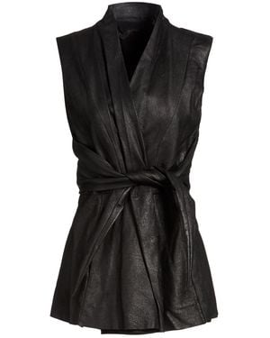 Rick Owens Vest Lambskin - Black