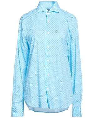 Fedeli Azure Shirt Cotton, Elastane - Blue