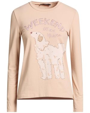 Weekend by Maxmara Sand T-Shirt Cotton, Elastane - Natural