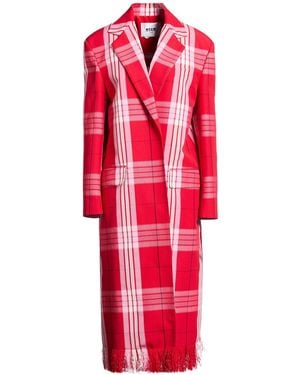 MSGM Overcoats & Trench Coats - Red