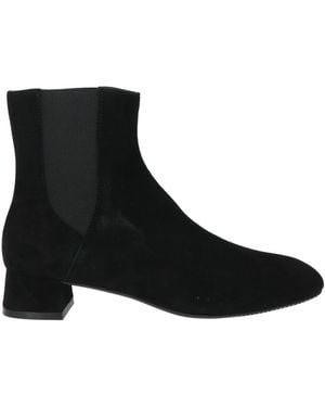 Stuart Weitzman Ankle Boots Leather, Textile Fibers - Black