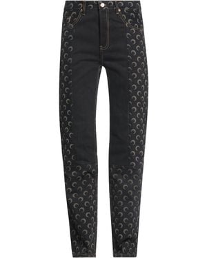 Marine Serre Denim Trousers - Black