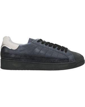 Date Charcoal Sneakers Leather - Blue