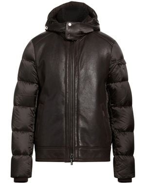 Moorer Dark Puffer Leather, Polyamide - Black