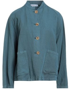 ROSSO35 Deep Jacket Cotton, Linen - Blue