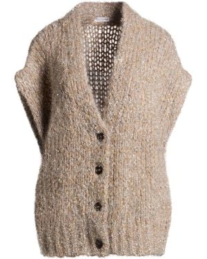 Brunello Cucinelli Cardigan Mohair Wool, Polyamide, Metal Fibre, Wool - Natural