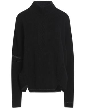 High Rollkragenpullover - Schwarz