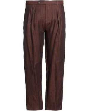 Massimo Alba Trousers Linen - Brown