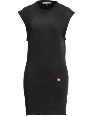 T By Alexander Wang Charcoal Mini Dress Cotton, Elastane - Black