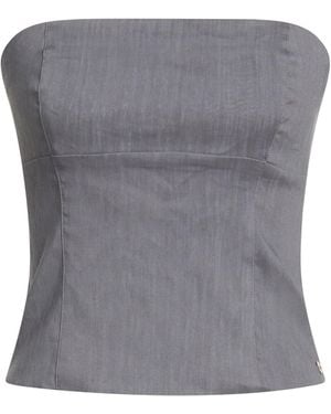 Ottod'Ame Top Linen, Viscose, Elastane - Grey