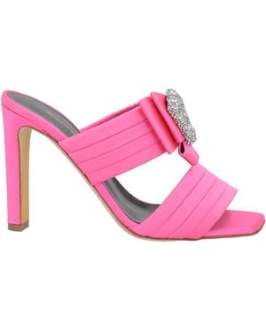 Rupert Sanderson Sandals Textile Fibers - Pink