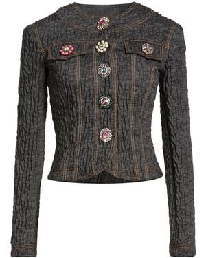 Moschino Denim Outerwear Cotton, Polyester, Elastane, Acrylic, Glass - Black
