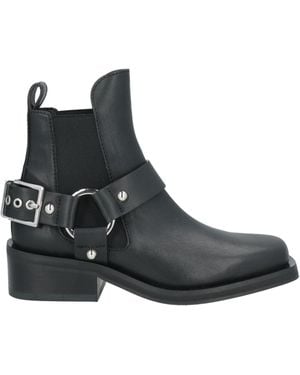 Ganni Ankle Boots Textile Fibers - Black