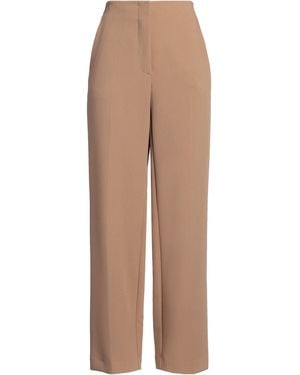 .., merci italia Camel Trousers Polyester, Viscose, Elastane - Natural